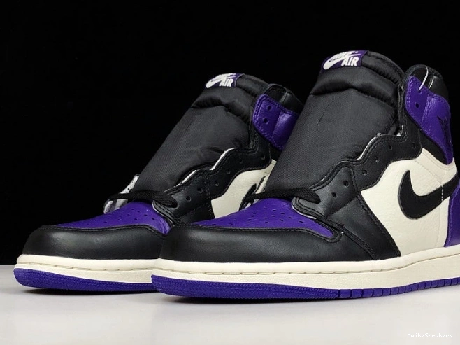 MaikeSneakers Air 1 Purple Jordan Court 555088-501 0807